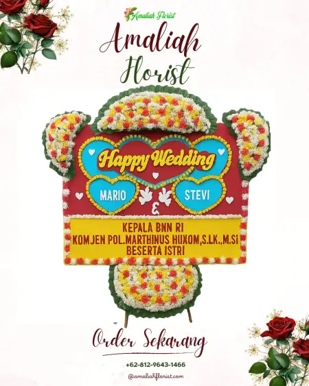 Papan Bunga Pernikahan Bawen